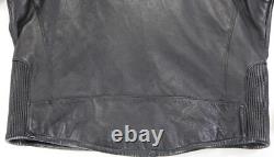 Harley davidson mens jacket XL black leather 100th Anniversary 1903-2003 bar zip