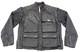 Harley Davidson Mens Jacket Vest L Black Leather Nylon Pockets Convertible Bar