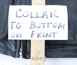 Harley davidson mens jacket vest L black leather nylon pockets convertible bar