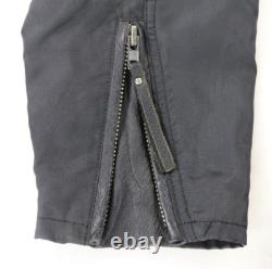 Harley davidson mens jacket vest L black leather nylon pockets convertible bar