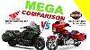 Honda Goldwing Tour Vs Harley Davidson Street Glide Mega Comparison Bikeinfo 199 Bikecompare