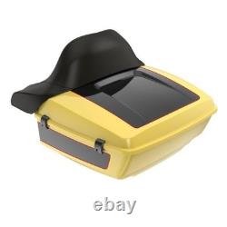 Industrial YellowithVivid Black King Tour Pack Black Hinges Latch Fits 97+ Harley
