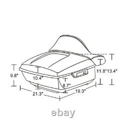 Industrial YellowithVivid Black King Tour Pack Black Hinges Latch Fits 97+ Harley
