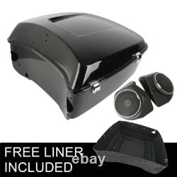 King Luggage Trunk Speakers Fit For Harley Touring Street Road Glide 2014-2026