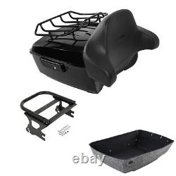 King Pack Trunk 2 Up Rack Fit For Harley Tour Pak Street Electra Glide 1997-2008