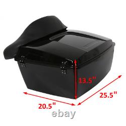 King Pack Trunk & Backrest For Harley Davidson Touring Street Road Glide 97-13