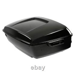 King Pack Trunk Backrest Rack & Plate Fit For Harley Tour Pak Road King 14-25 24