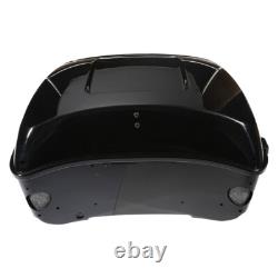 King Pack Trunk Backrest Rack & Plate Fit For Harley Tour Pak Road King 14-25 24
