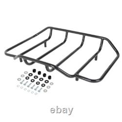 King Pack Trunk Backrest Rack & Plate Fit For Harley Tour Pak Road King 14-25 24