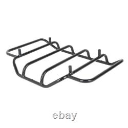 King Pack Trunk Backrest Rack & Plate Fit For Harley Tour Pak Road King 14-25 24