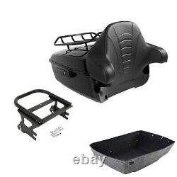 King Pack Trunk Luggage Pad Mount Rack Fit For Harley Tour Pak Touring 97-08 US