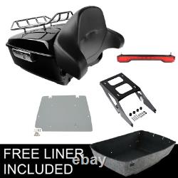 King Pack Trunk Mount Rack Light Plate Fit For Harley Tour Pak Sport Glide 18-23