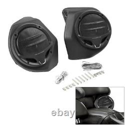 King Pack Trunk Pad & 2-up Mount Rack 6.5 Speakers Fit For Harley Touring 14-22