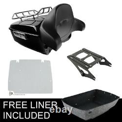 King Pack Trunk Pad Mount Rack Base Plate Fit For Harley Tour Pak Touring 14-22