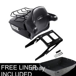 King Pack Trunk Pad Mount Rack Fit For Harley Tour Pak Sport Glide 2018-Up Black