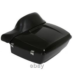 King Pack Trunk with Backrest Pad Fit For Harley Tour Pak Touring Models 2014-25