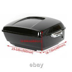 King Pack Trunk with Backrest Pad Fit For Harley Tour Pak Touring Models 2014-25