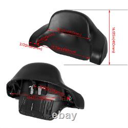 King Pack Trunk with Backrest Pad Fit For Harley Tour Pak Touring Models 2014-25