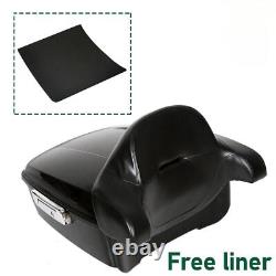 King Pack Trunk with Backrest Pad Fit For Harley Tour Pak Touring Models 2014-25