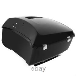 King Pack Trunk with Backrest Pad Fit For Harley Tour Pak Touring Models 2014-25