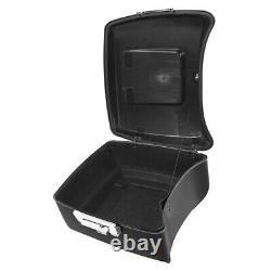 King Pack Trunk withBlack Mount Rack Fit For Harley Tour Pak Road King Glide 14-22