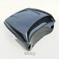 King Pack Trunk withRack Backrest Fit For Harley Tour Pak Street Road Glide 14-21