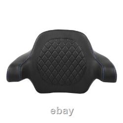 King Passenger Backrest Pad Fit For Harley Tour Pak Pack Tri Electra Glide 14-24