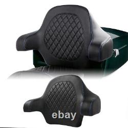 King Passenger Backrest Pad Fit For Harley Tour Pak Pack Tri Electra Glide 14-24