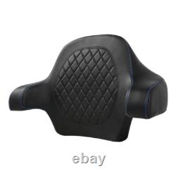 King Passenger Backrest Pad Fit For Harley Tour Pak Pack Tri Electra Glide 14-24