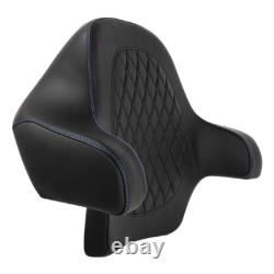 King Passenger Backrest Pad Fit For Harley Tour Pak Pack Tri Electra Glide 14-24