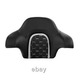 King Passenger Backrest Pad Fit For Harley Touring Road Street Glide 2014-2024