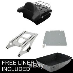 King Tour Pak Pack Trunk + Backrest Two Up Rack For Harley Touring 2014-2019 18