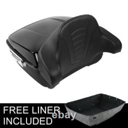 King Trunk Latch with Backrest Fit For Harley Touring Street Glide 14-2025