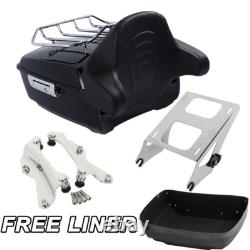 King Trunk Mount Rack Docking Kit Pad Fit For Harley Touring Glide 2014-2025 23