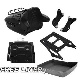 King Trunk Pad Plate Rack Docking Kit Fit For Harley Touring 14-25 US