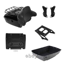 King Trunk Pad Rack Mount Plate Docking Kit Fit For Harley Touring 2014-25