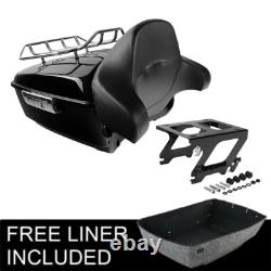 King Trunk Solo Mount Rack Fit For Harley Tour Pak Softail Standard Deluxe 18-22