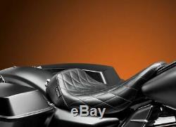 LePera Barebones Diamond Stitch Solo Seat 08-2020 Harley Touring Bagger Dresser