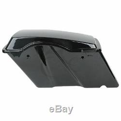 Left Right Vivid Black ABS Saddle Bags Saddlebags Fit For Harley Touring Models