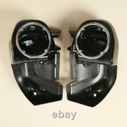 Lower Vented Fairing 6.5 Speaker Box Pod For Harley Touring 83-13 Painted Black