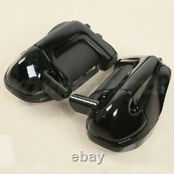 Lower Vented Fairing 6.5 Speaker Box Pod For Harley Touring 83-13 Painted Black