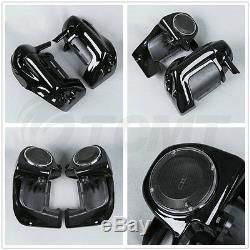 Lower Vented Leg Fairing + 6.5'' Speakers with Grills For Harley Touring 1983-2013