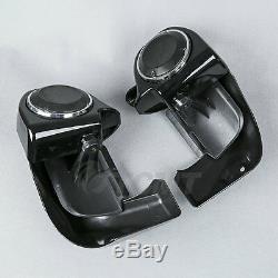 Lower Vented Leg Fairing + 6.5'' Speakers with Grills For Harley Touring 1983-2013