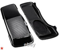 MUTAZUU STYLE CVO 6x9 SPEAKER LIDS BLACK FOR HARLEY TOURING SADDLEBAG 1998-2013