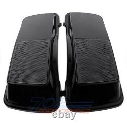 MUTAZUU STYLE CVO 6x9 SPEAKER LIDS BLACK FOR HARLEY TOURING SADDLEBAG 1998-2013