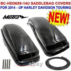 MUTAZUU STYLE CVO DUAL 6x9 SPEAKER SADDLE BAG LIDS FOR HARLEY TOURING 14 2019