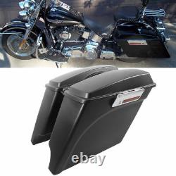 Matte 5 Stretched Extended Hard Saddle Bags For Harley Touring Road Glide King