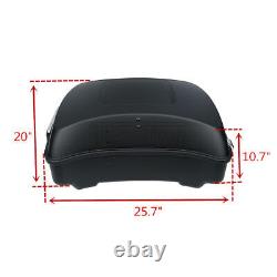 Matte Black Chopped Trunk Fit For Harley Touring Road King Glide Tour Pak 14-21