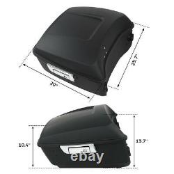 Matte Black King Pack Trunk Pad Rack Fit For Harley Tour-Pak Street Glide 14-23