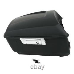 Matte Black King Pack Trunk Pad Rack Fit For Harley Tour-Pak Street Glide 14-23